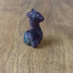 Fluorite Llama Carving
